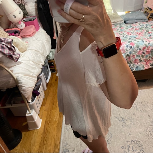 Free People Cold Shoulder Top-Ivory - Picture 7 of 12